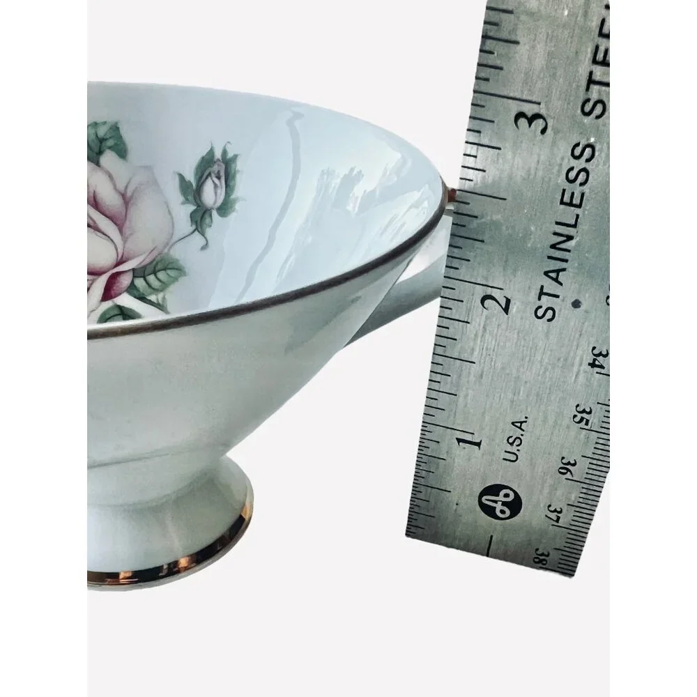 Royal Albert Bone China Saucer Anniversary Rose Gold Trim & Noritake Margot Cup